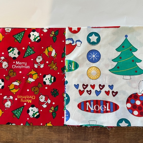 Christmas Holidays Fabric 18 Rectangles - Various Designs (10” x 8” each) Cotton - Picture 14 of 16